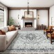TEMU cross-border Bohemian decorative carpet for the living room, non-slip, easy-to-care bedside rug.