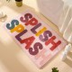 Cartoon wash time bathroom faux cashmere absorbent doormat, thick entryway doormat in stock.