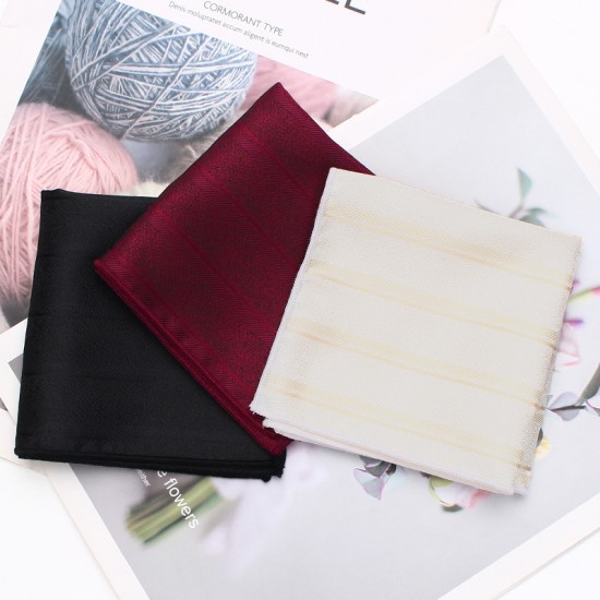 Business formal wear, three-piece tie, pocket scarf, and bow tie set Men's three-piece suit, striped scarf, tie, and bow tie set.