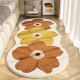Cross-border temu popular small fresh floral rug, skin-friendly and comfortable bedside rug, easy-care rug for the living room coffee table