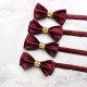 Red wedding tie with a "happiness" character, solid-color wedding bow ties for groomsmen, formal wedding bow ties, bow tie ties for suits Red wedding tie with a "happiness" character, solid-color wedding bow ties for groomsmen, formal wedding bow ties, bow tie ties for suits