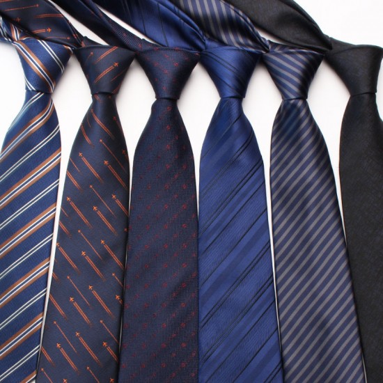 New Navy Blue Series Ties, Business Fashion Diagonal Striped Small Floral Pattern, 8cm Polyester Silk Ties, Wholesale & In Stock New Navy Blue Series Ties, Business Fashion Diagonal Striped Small Floral Pattern, 8cm Polyester Silk Ties, Wholesale & In Stock