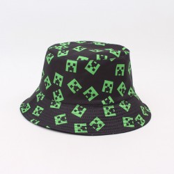 Foreign European and American cartoon crane bucket hat, canvas fabric, double-sided sun hat for students and couples.