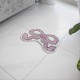 Amazon shaped bow faux cashmere floor mat, absorbent bathroom doormat, easy-care entrance doormat in stock.