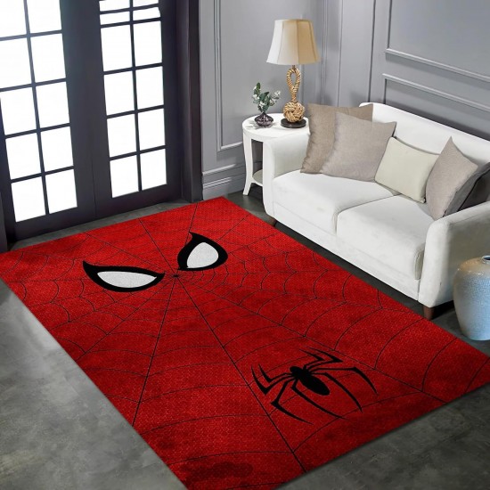 Cross-border Marvel Spider-Man living room carpet, esports room decorative bedside rug, stain-resistant and wear-resistant coffee table mat in stock Cross-border Marvel Spider-Man living room carpet, esports room decorative bedside rug, stain-resistant and wear-resistant coffee table mat in stock