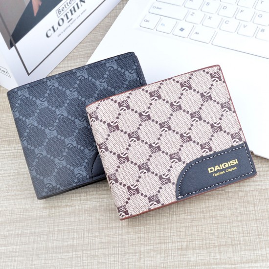 New women's wallet - short style money clip, women's student fashion, simple and fashionable large capacity folding soft leather case, mini small wallet.