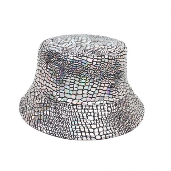 Overseas sequined stage performance bucket hat, personalized sun protection sun hat, reversible Japanese casual round hat