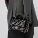 Women's bags, 2025 New Chanel-style metal chain diamond-patterned handbag, versatile shoulder and crossbody used women's bag.