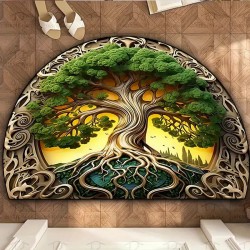 Cross-border American-style semi-circular floor mats, stain-resistant, easy-care floor mats for home entryways, in stock for dropshipping