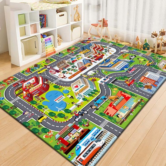 Creative cartoon educational, stain-resistant, and easy-care children's room carpet, car play mat, soundproof and cooling mat (shipping available) Creative cartoon educational, stain-resistant, and easy-care children's room carpet, car play mat, soundproof and cooling mat (shipping available)