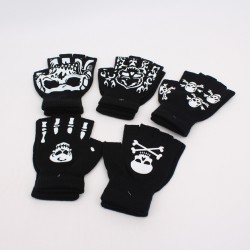 Outdoor autumn and winter knitted beanies with flame jacquard patterns, outdoor warm hooded hats, couple's earmuffs
