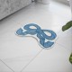 Amazon shaped bow faux cashmere floor mat, absorbent bathroom doormat, easy-care entrance doormat in stock.