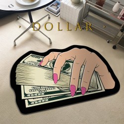 US dollar bill cross-border doormat, factory wholesale, Amazon entryway floor mat, wear-resistant decorative entryway mat