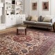 Cross-border Amazon washable Oriental carpet, soft living room rug, waterproof floral distressed, stain-resistant for indoor use