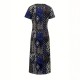 Spring and summer cross-border European and American new style fashion geometric pattern print loose plus size dress for women 2025 Spring and summer cross-border European and American new style fashion geometric pattern print loose plus size dress for women 2025