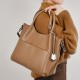 2025 new spring/summer new genuine leather women's single-shoulder bag, large-capacity tote bag, crossbody bag for middle-aged mothers