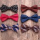 New men's bow ties, stylish boxer-style business casual polyester bow ties, manufacturer, and wholesale men's striped bow ties.