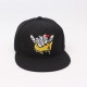 A versatile flat-brim hip-hop hat with personalized hand gesture embroidered cap, a fashionable street dance brand sun protection hat.