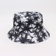 Cross-border American flag screen-printed bucket hat, foldable European and American striped five-star bucket hat, outdoor travel sun hat.