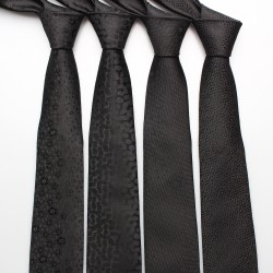 Business formal black men's 8cm solid color hand-tied ties Suit Accessories & Ties