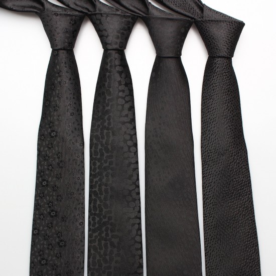 Business formal black men's 8cm solid color hand-tied ties Suit Accessories & Ties