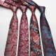 2025 new tie wholesale men's patterned business casual retro formal wear 8cm striped tie.