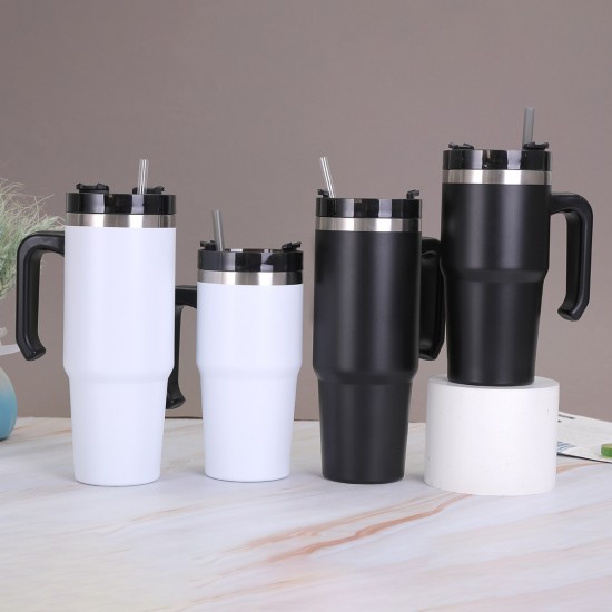 Cross-border 20oz/30oz portable car mug, large-capacity stainless steel thermos for men and women, wholesale