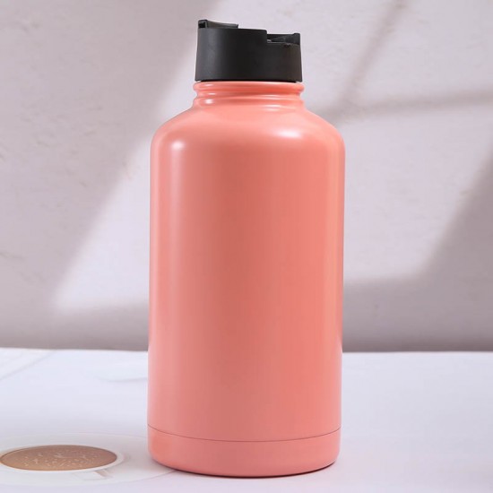 304 stainless steel thermos, double-walled vacuum space bottle, outdoor sports travel bottle, handle and hiking kettle wholesale