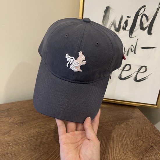 Overseas rabbit embroidered cap, Chinese style, outdoor sun visor, personalized face-enhancing small baseball hat for women Overseas rabbit embroidered cap, Chinese style, outdoor sun visor, personalized face-enhancing small baseball hat for women