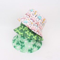 reversible bucket hat, versatile leaf and petal sun protection Trendy brand sun hats for couples with spray hats