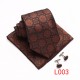 Leier floral polyester three-piece suits, gentleman's fashionable and casual men's ties, handkerchiefs, and cufflinks.