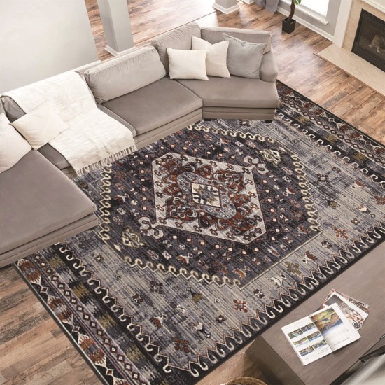 TEMU cross-border Nordic Persian printed carpets for living room decoration, non-slip, stain-resistant sofa and coffee table blankets.