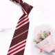 Leier new coffee-colored men's business and fashionable polyester hand-tied ties, manufacturer, and wholesale striped ties.