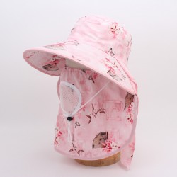 Women's spring and summer sun hats with UV protection, wide brim sun hats for outdoor farm work and tea picking
