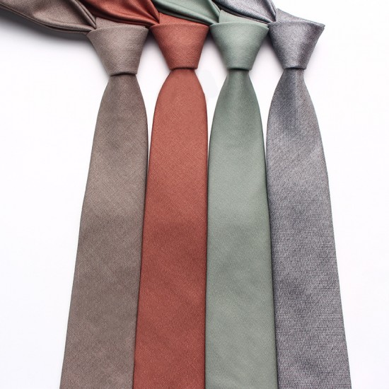 New 6cm formal business men's ties, professional groom's solid color hand-tied ties for weddings, suit accessories