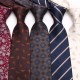 Leier, in stock, burgundy striped tie, men's groomsmen wedding tie, yarn-dyed polyester business tie