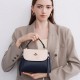 New Chinese-style beaded chain crossbody bag, 2025 new style, vintage waxed leather pleated bag, handbag