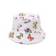 Overseas reversible bucket hats, dome-shaped bucket hats with butterfly prints, versatile sun hats for female students