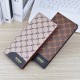 New style men's purse - long length, money clip, men's multi-card slot large capacity fashionable patchwork thin soft leather bag, suit bag