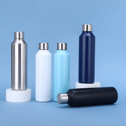 Creative 304 stainless steel insulated tumbler, double-walled vacuum space flask, American-style small-mouth sports water bottle, wholesale