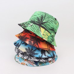 Cross-border American flag screen-printed bucket hat, foldable European and American striped five-star bucket hat, outdoor travel sun hat.