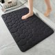 Cross-border coral fleece embossed stone bathroom mat, pebble absorbent, non-slip doormat, stock and dropshipping