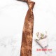 Men's polyester yarn-dyed casual tie 8cm, brown series, casual and versatile shirt tie, in stock for wholesale.