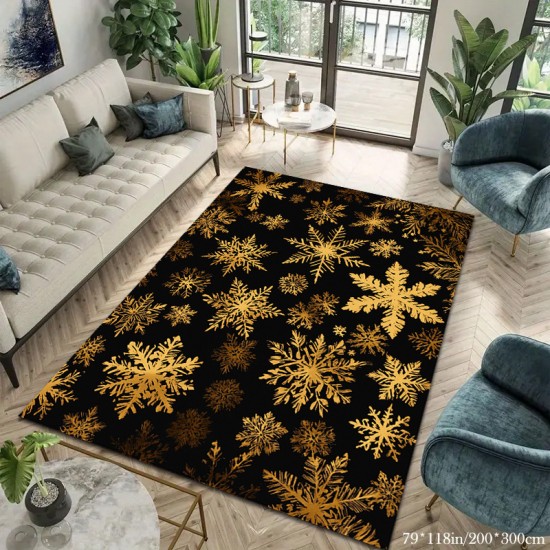 New Christmas printed living room carpet, European and American hotel/B&B terrace outdoor mat, home bedroom bedside rug