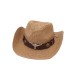 Overseas spring/summer top hats, European and American Western cowboy jazz hats, straw hats with raised brims, bull-head accessory sun hats for men