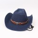 Overseas western cowboy curly brim hats, straw sun protection hats, beach bull head accessories, British couples' hats