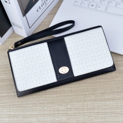 New women's wallet - long style wallet, zipper handbag with patchwork contrasting color large capacity wallet, leather wallet, mobile phone zero wallet