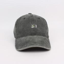 Washed and distressed cap, versatile small-label crocodile sun hat, retro coated sun hat for women.