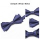 Black men's bow tie, groom, best man, emcee, formal suit, Korean-style burgundy, trendy blue bow tie