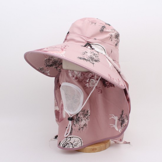 European and American cross-border cartoon animal print bucket hat, men's casual sun hat, reversible bucket hat